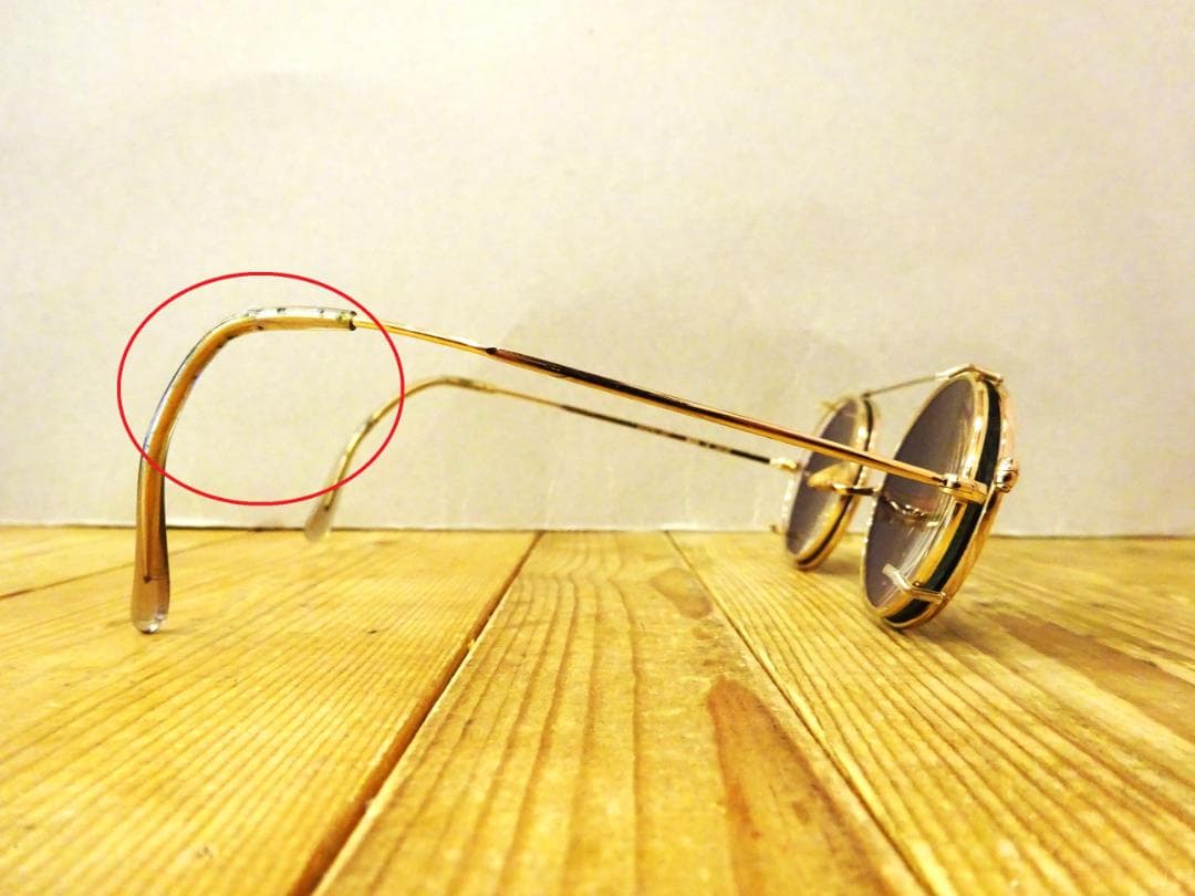 ☆希少☆ 治太夫作 クリップ式サングラス付き 丸眼鏡 一山タイプ