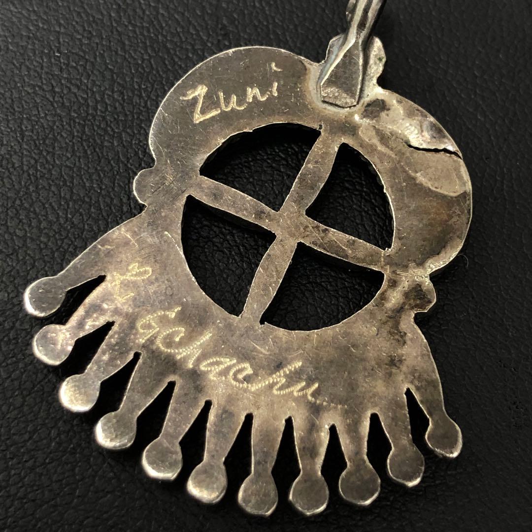 C070203)R. Gchachu Zuni シルバー ターコイズ ペンダント