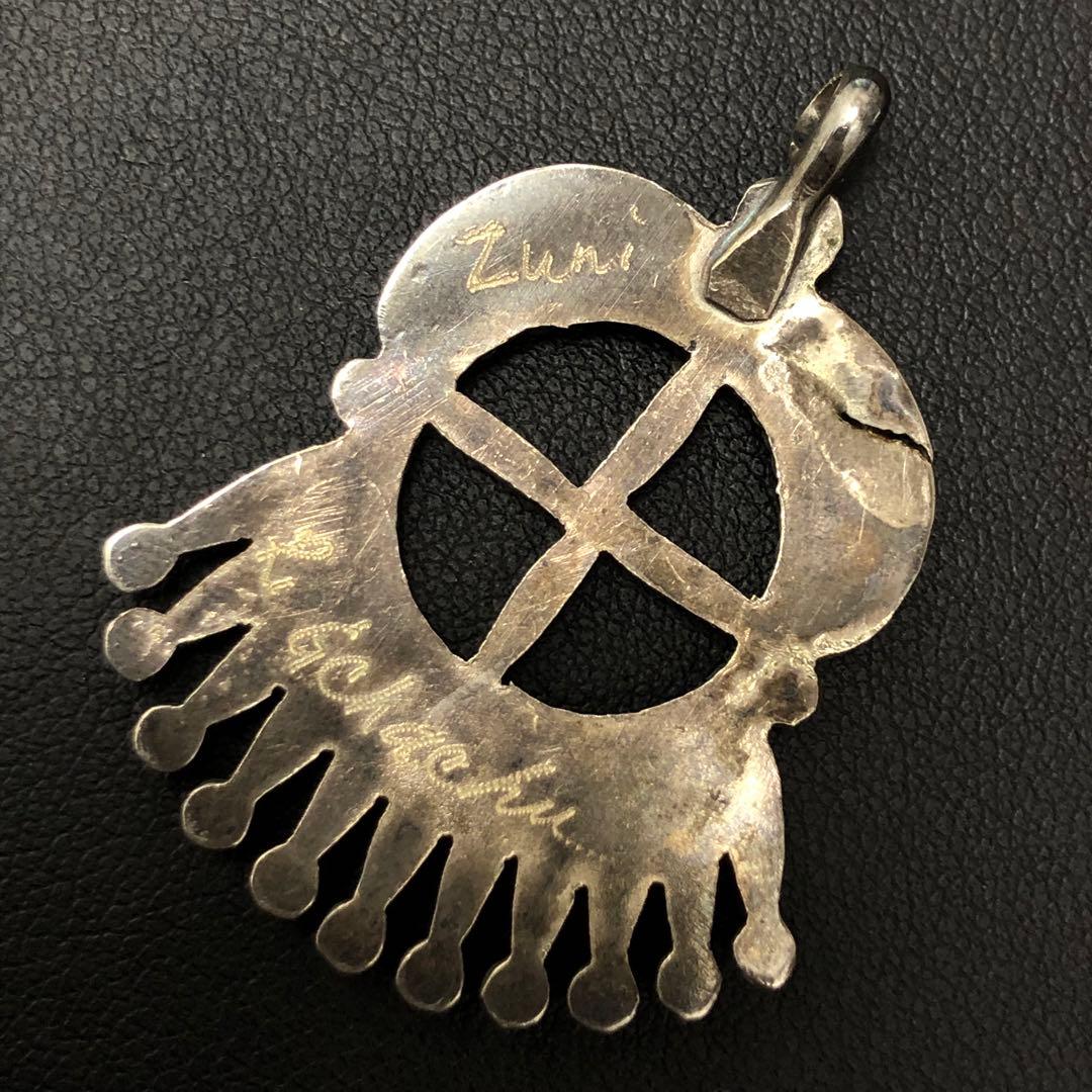 C070203)R. Gchachu Zuni シルバー ターコイズ ペンダント