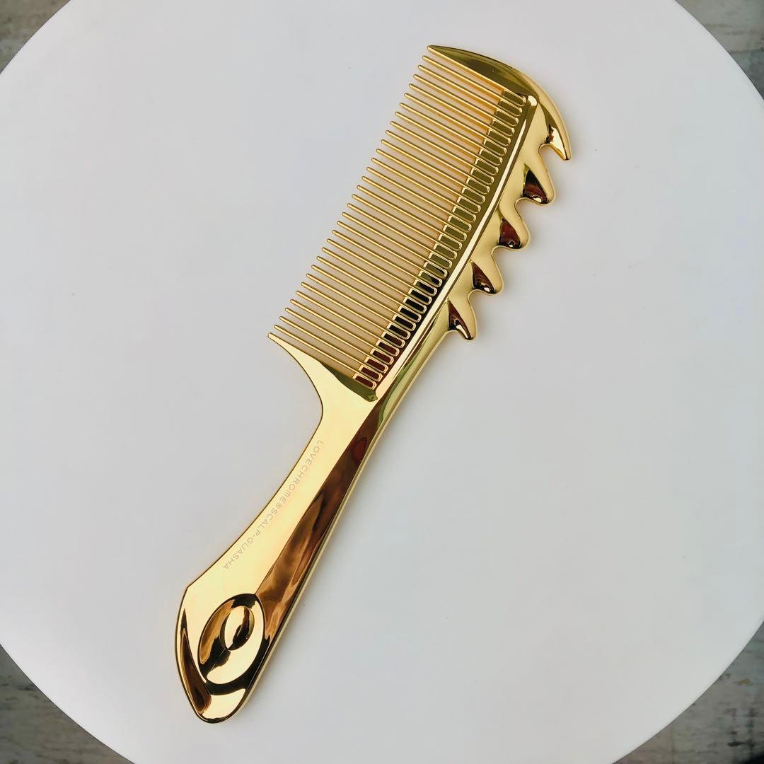 新品 美髪コーム ラブクロム スカルプカッサ ゴールド K24GP