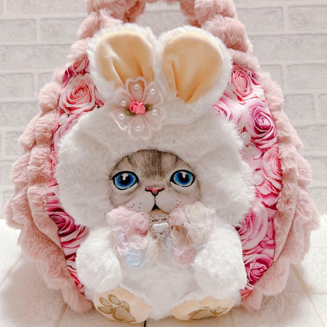 ポップコーンファー トートバッグ コヤンイサムチョン ルミちゃん 薔薇