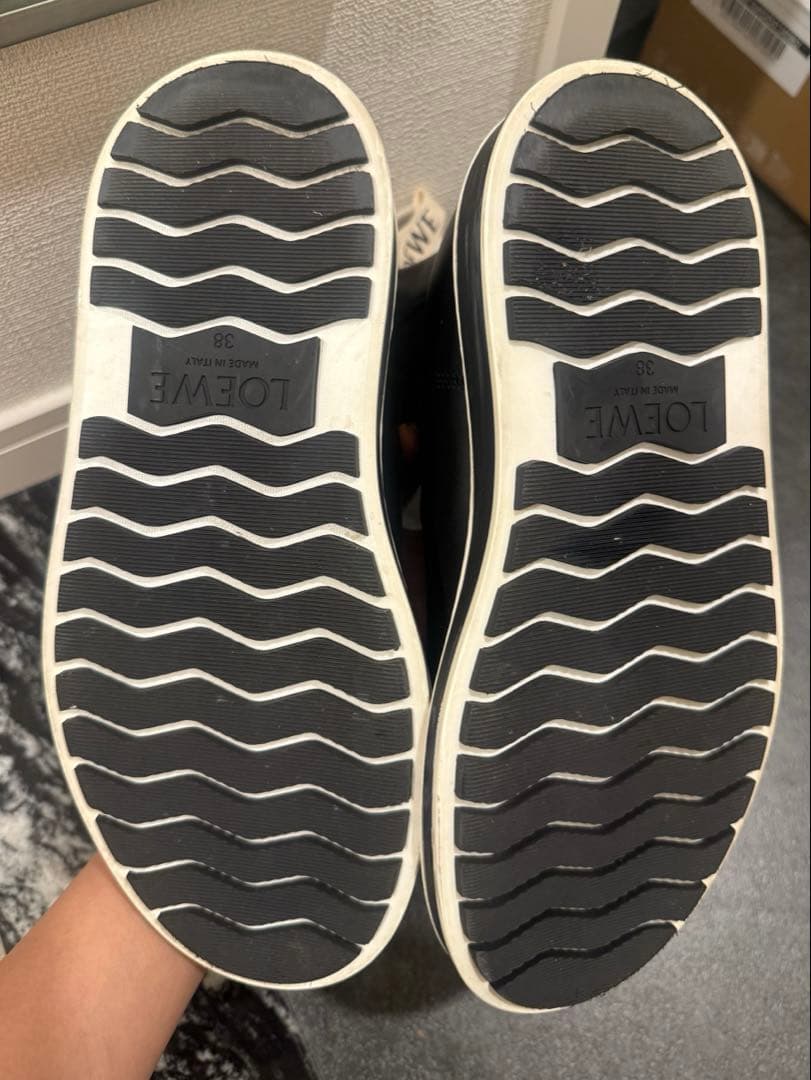 美品　LOEWE ブラック サイドゴアブーツ　38