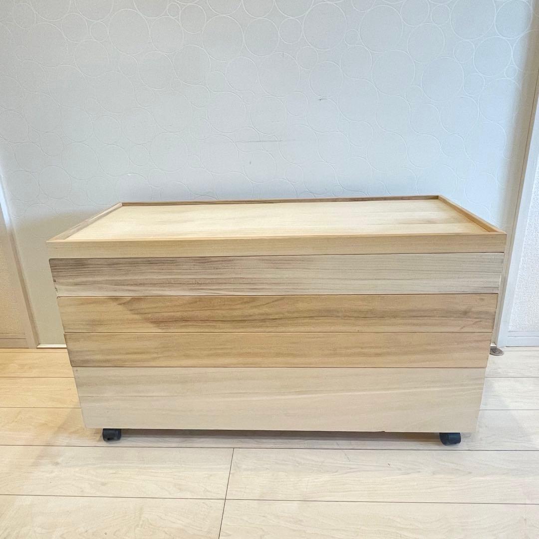 桐箱 衣装ケース 4段 着物収納 着物ケース キャスター付き 桐箪笥 防湿 防虫