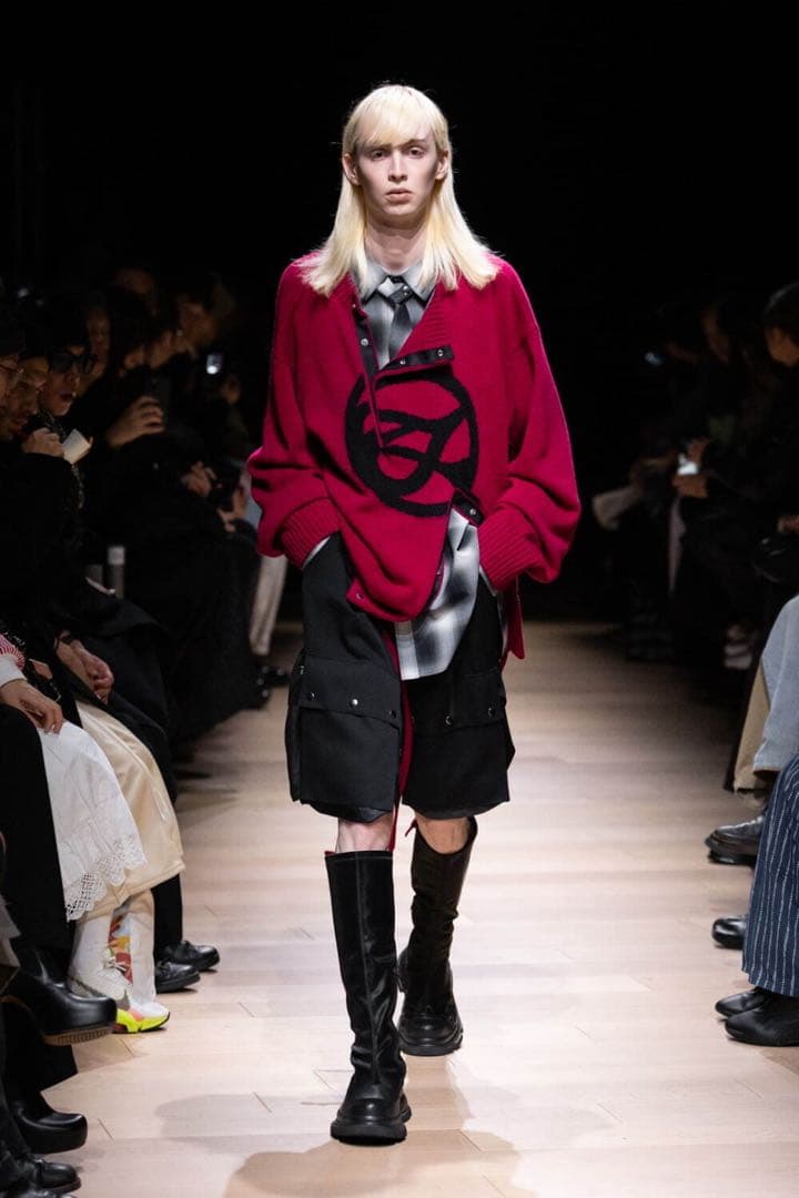 トップス tamme 25aw DOUBLE FRONT KNIT PO PINK