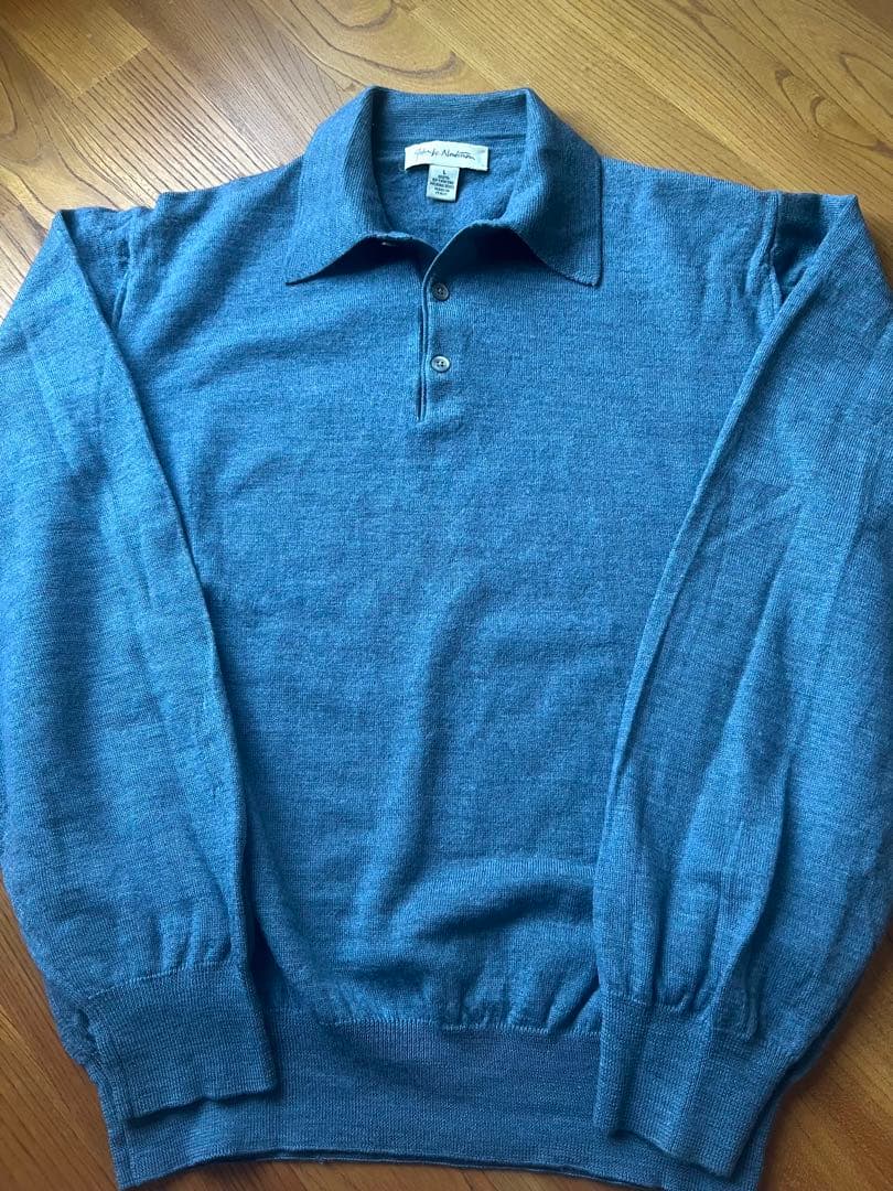 【90s~イタリア製】John W. Nordstrom ニットポロ L