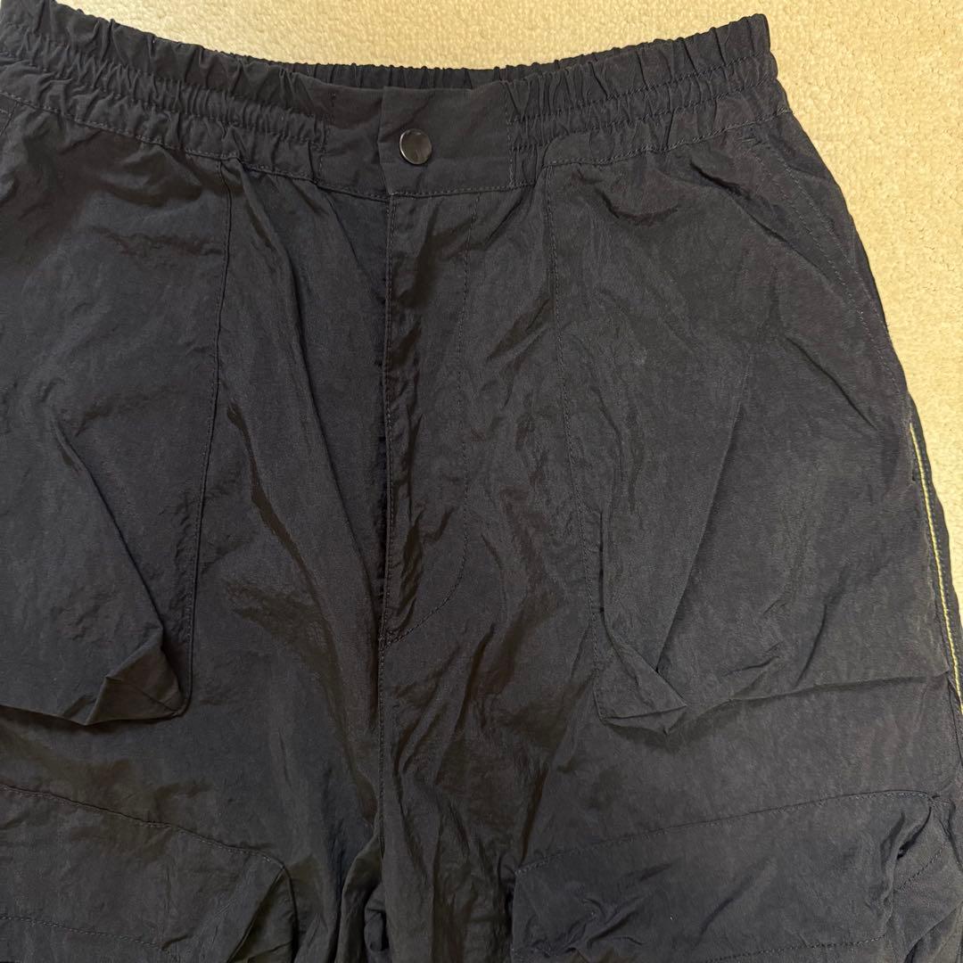 DIESEL ブラックカーゴパンツ 多ポケット ナイロン