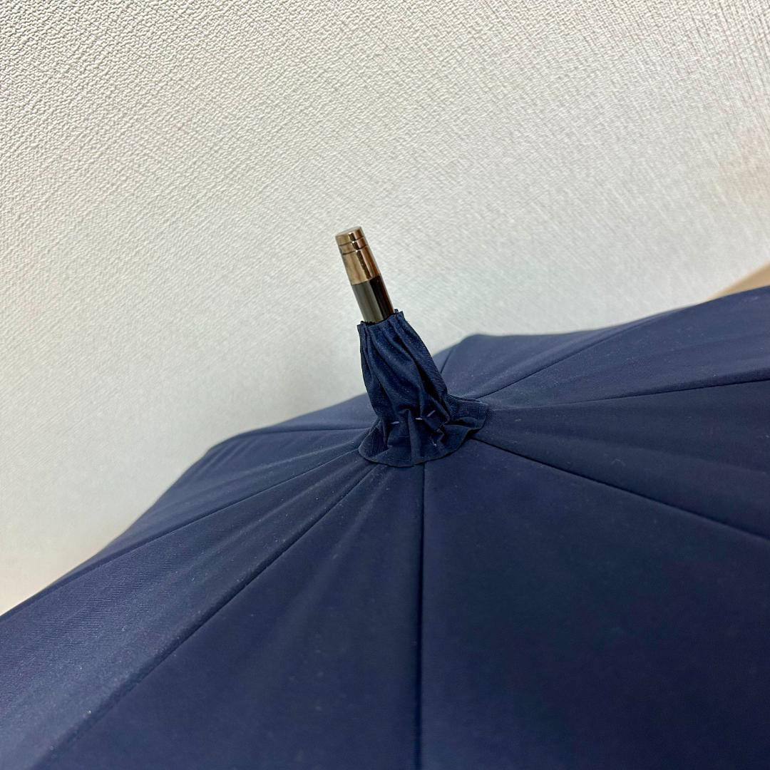 サンバリア100　Mサイズ　ネイビー フリル 日傘