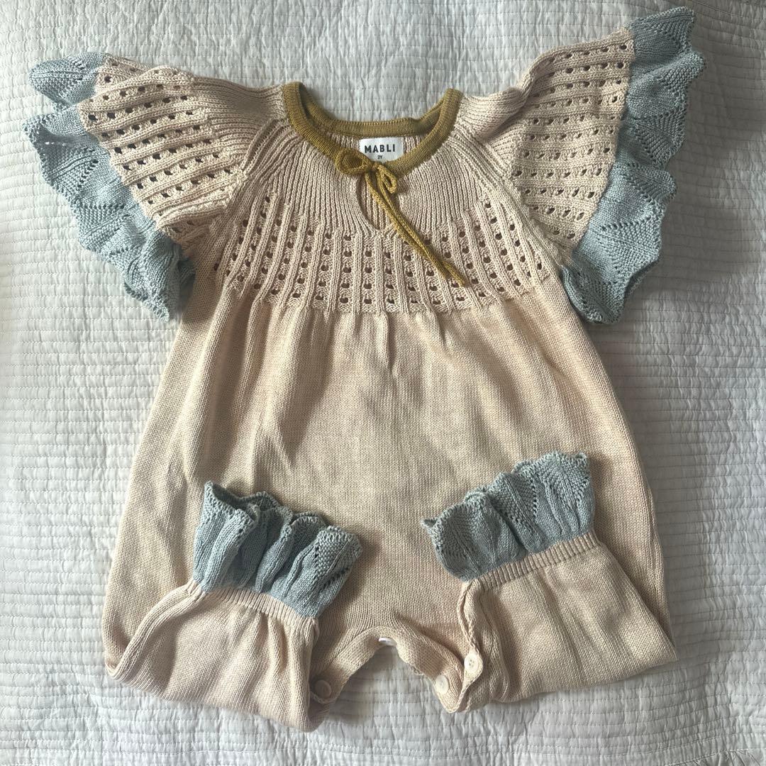 MABLI ロンパース2y ボンネットM