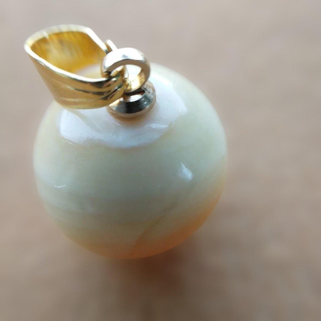 【宮本武蔵さん専用】鯨歯　マッコウクジラ　牙玉ペンダントトップ　13㎜　５個