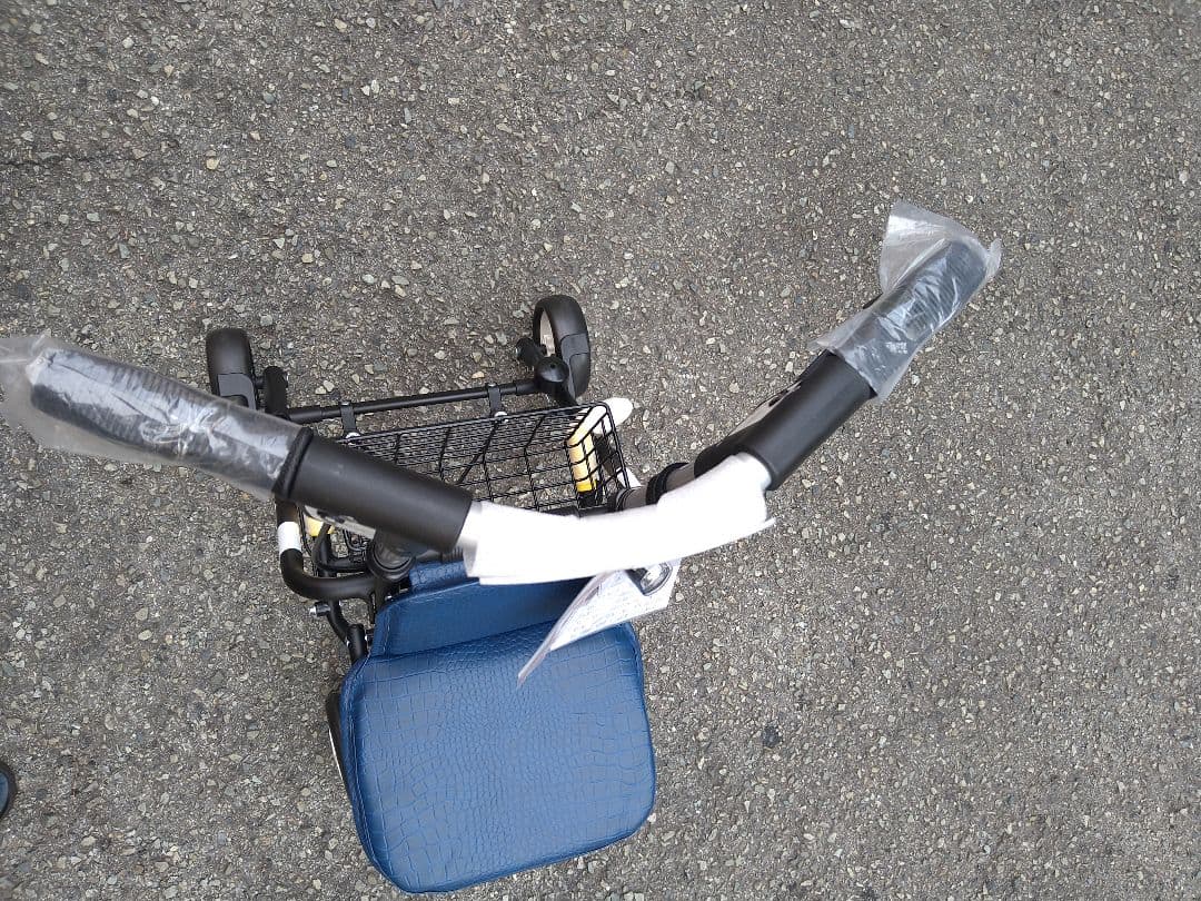 島製作所 高級シルバーカー　テノールEVO　クロコダイルNB ネイビー