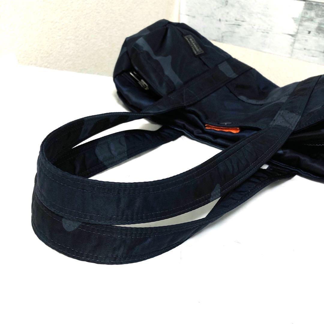 超美品✨希少 ポーター タンカー ミニボストンバッグLカモフラ 迷彩 ネイビー