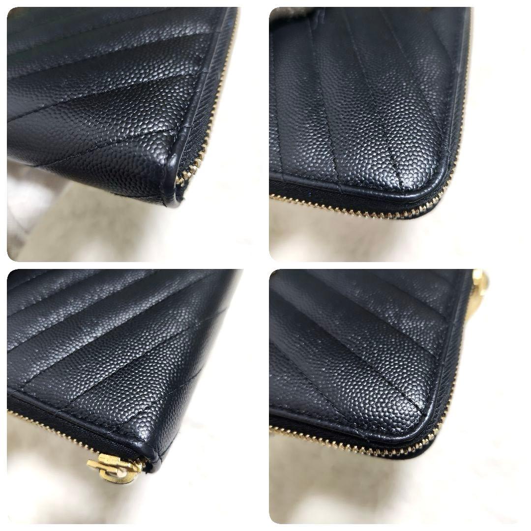 ✨極美品✨サンローラン　長財布　ラウンドファスナー カサンドラ　ブラック　黒