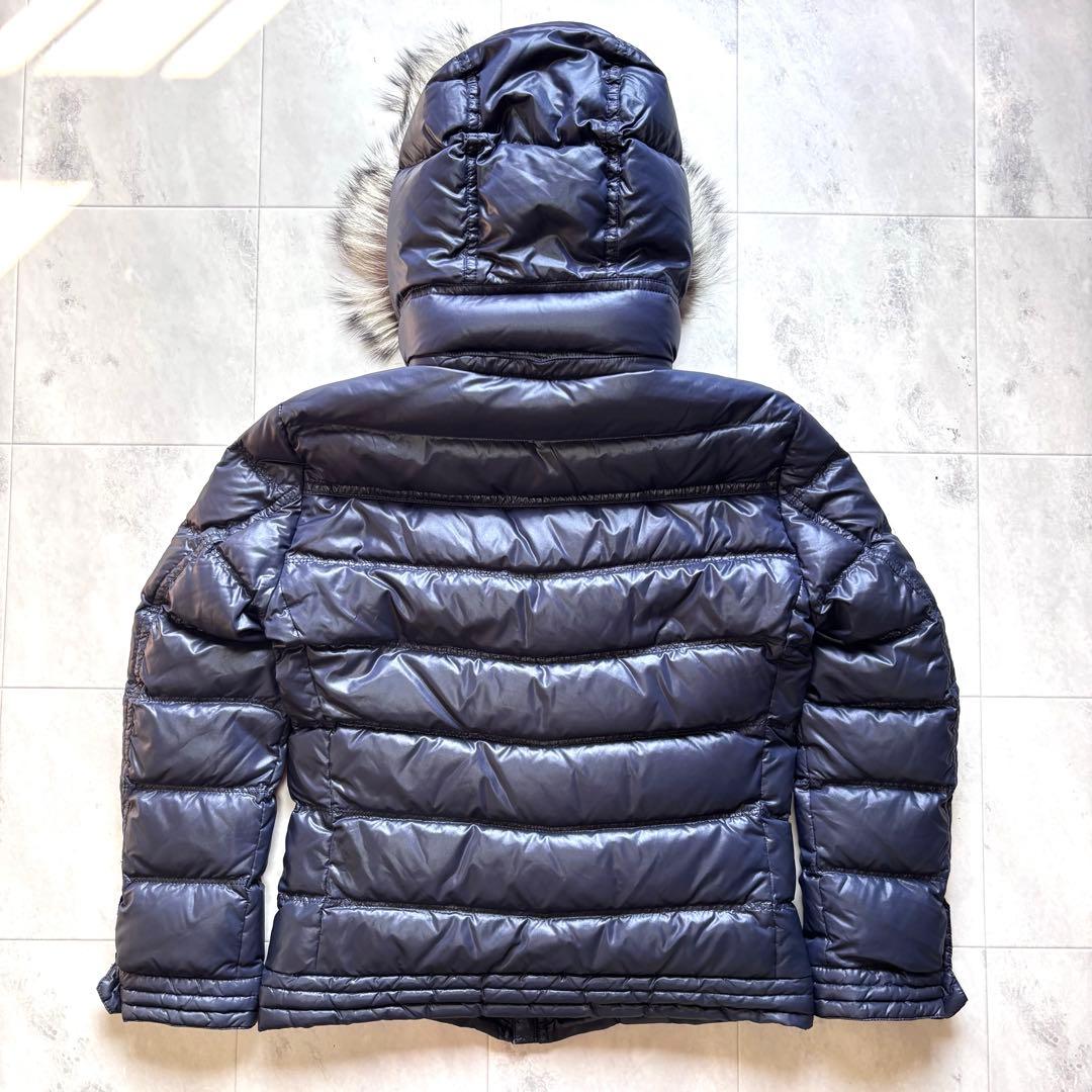 【美品】バーバリーブラックレーベル グースダウンジャケット シルバーフォックス