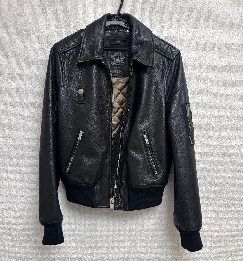 お値下げ⭐︎DIESELディーゼル シングルライダースジャケット⭐︎レザー牛革
