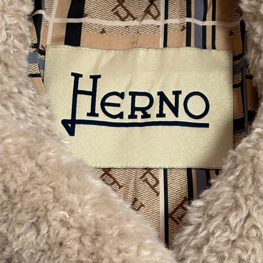 ✨美品✨ HERNO ヘルノ カーリー エコファー ショート ジャケット