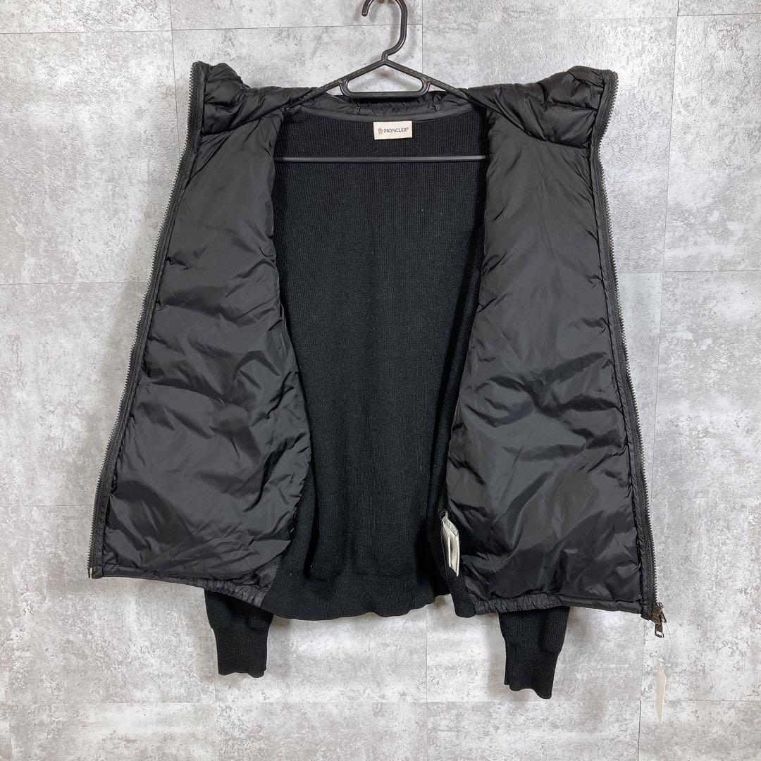 3507◯ MONCLER ダウンニットカーディガン ブラック メンズ