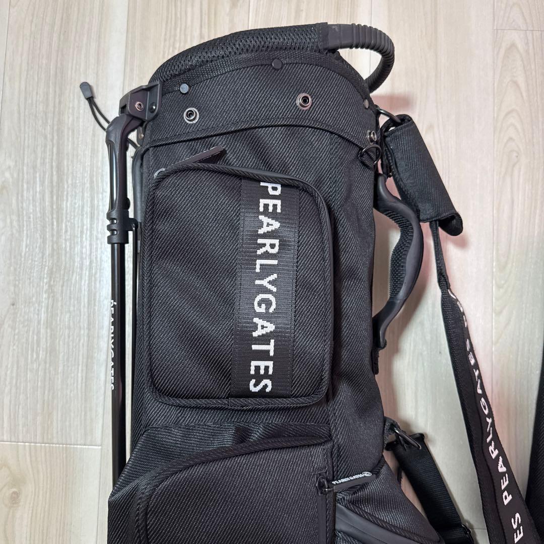 【2024購入】パーリーゲイツ　キャディバッグ　ブラック　黒　軽量　スタンド式