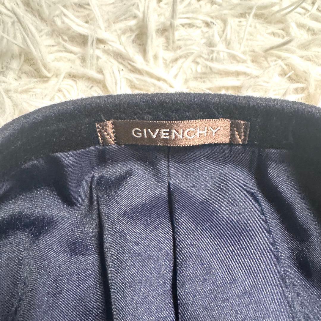 GIVENCHY カシミヤ100% テーラードジャケット　銀ボタン ネイビー