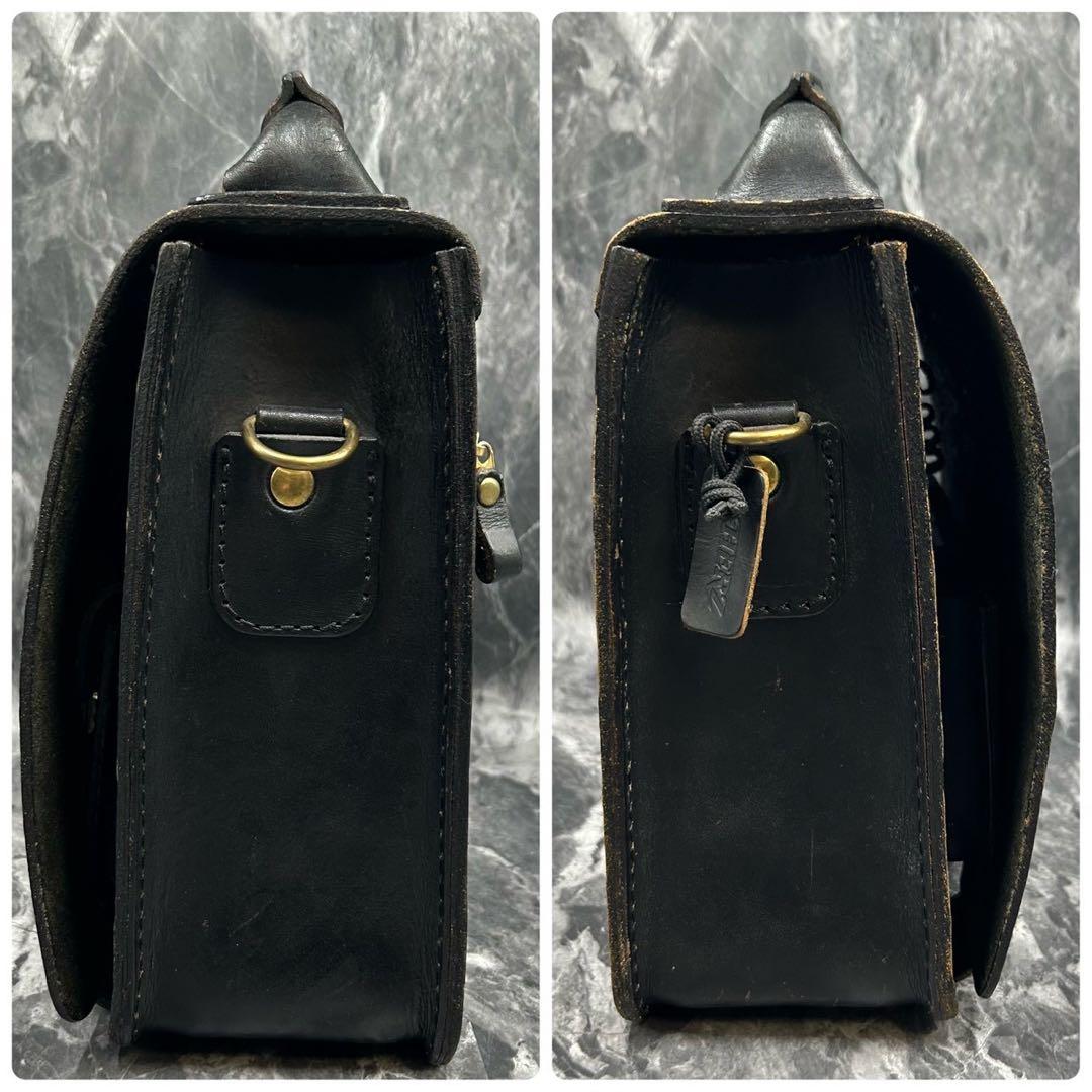 と*皮様 希少■HELZ ビジネスバッグ　ブリーフケース　本革　ブラック　黒