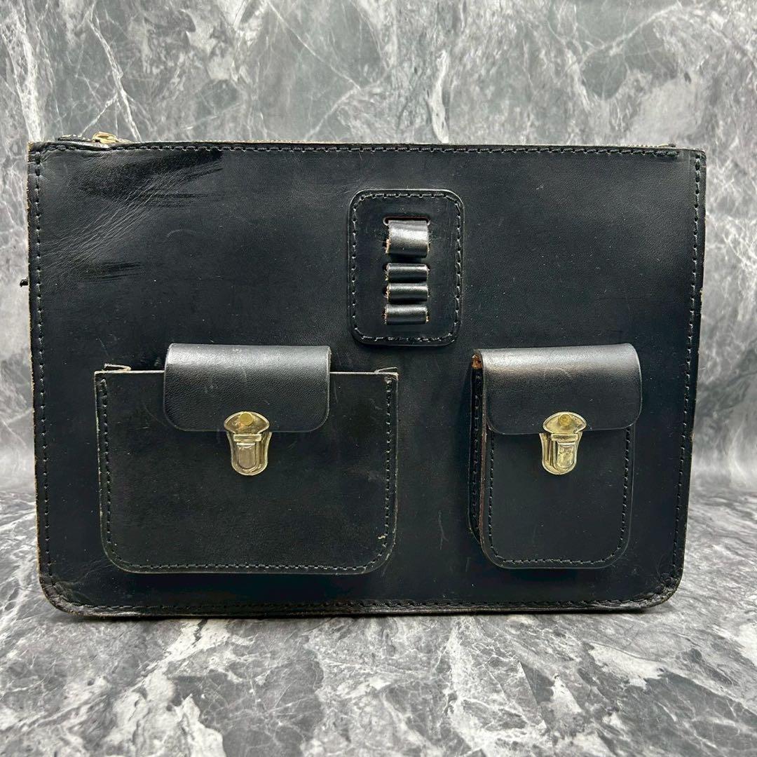 と*皮様 希少■HELZ ビジネスバッグ　ブリーフケース　本革　ブラック　黒