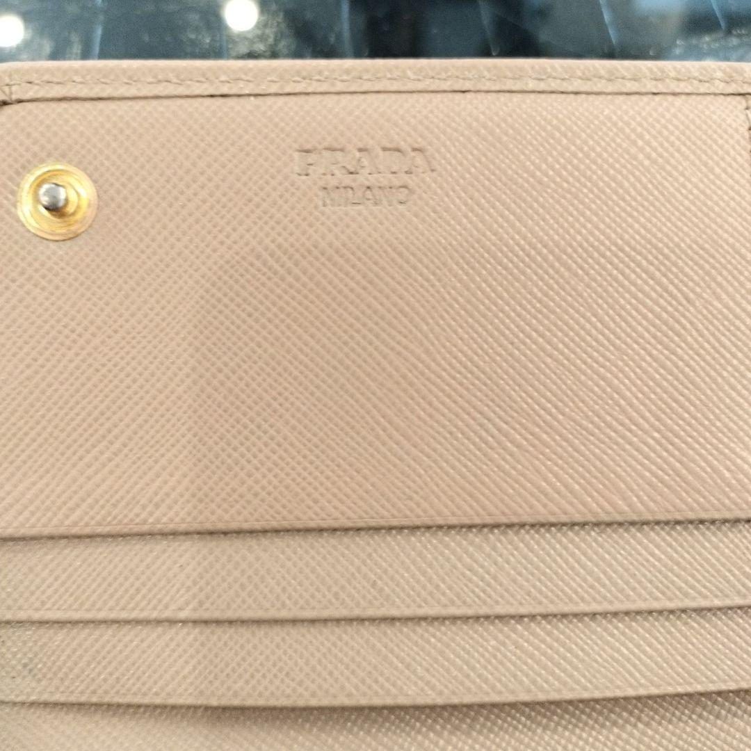 PRADA サフィアーノ リボン財布 ベージュ