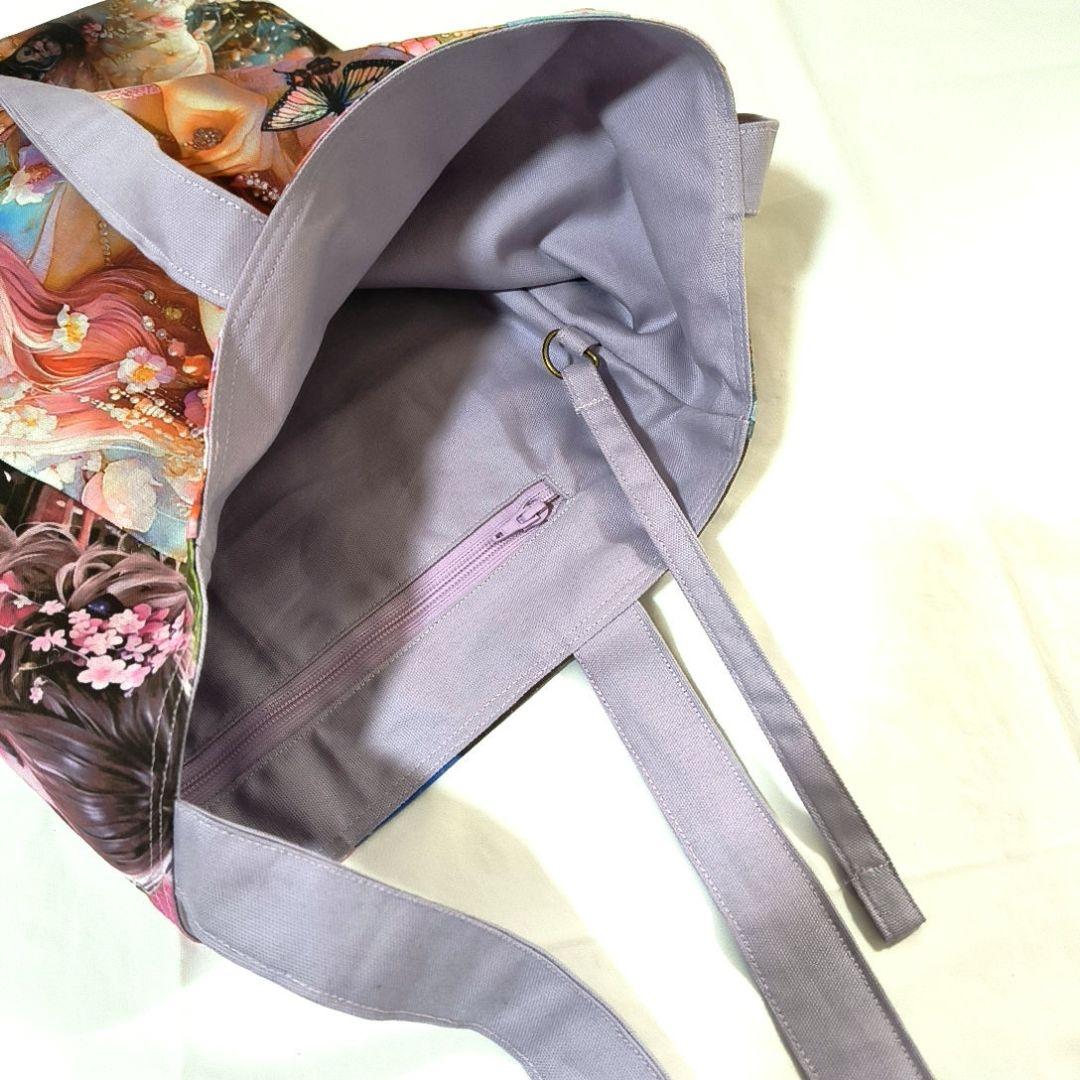 La luna様】ハンドメイドオーダー★女の子★大容量フラットトートバッグ　3点