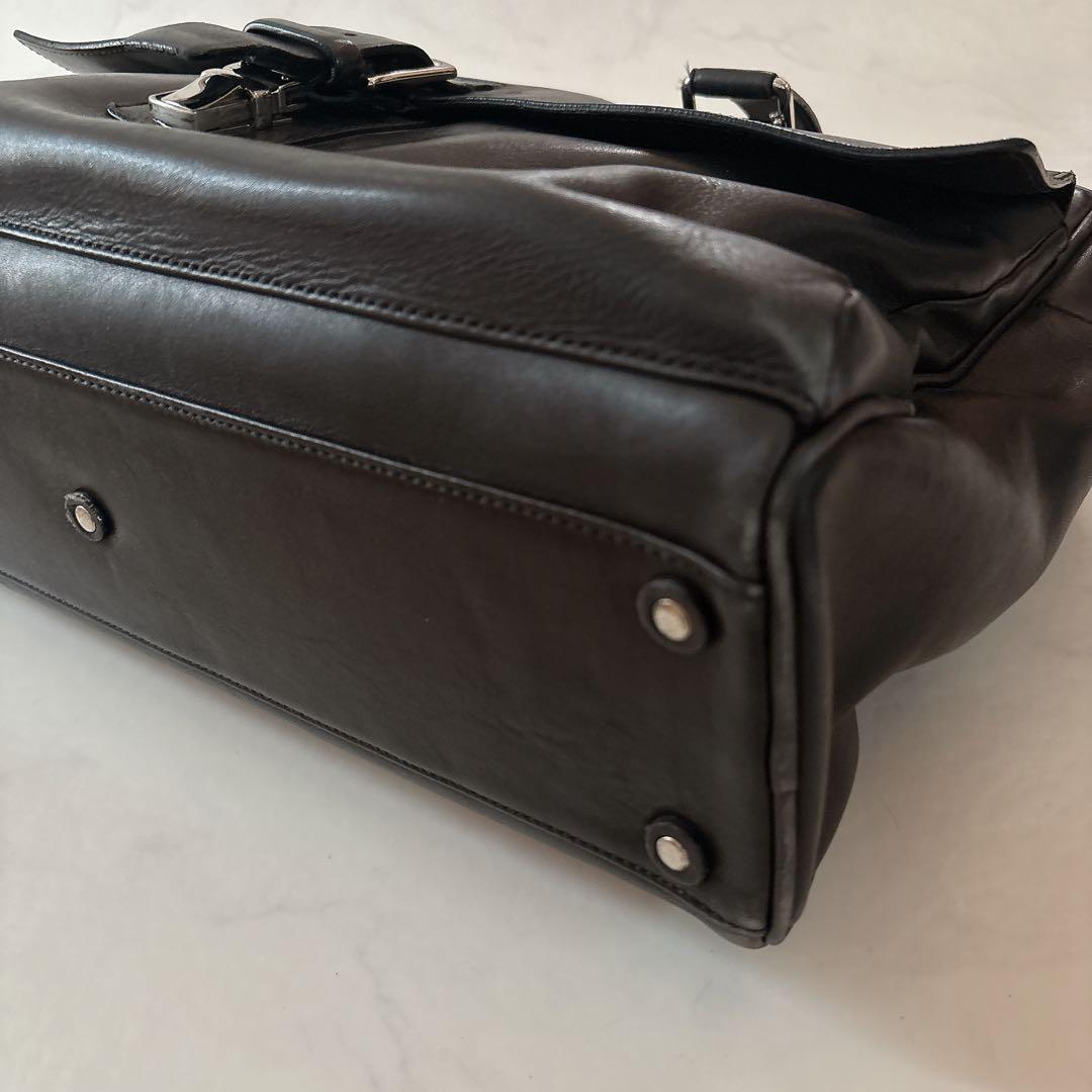 COACH 黒 レザー ビジネスバッグ 2way ブリーフケース