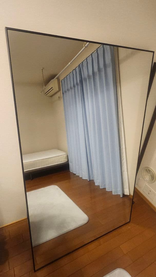 全身鏡　160cm×100cm　ブラック　黒　スタンドミラー　大型