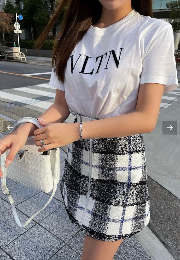 sheller シェリエ TOYZIP ツイードミニスカート