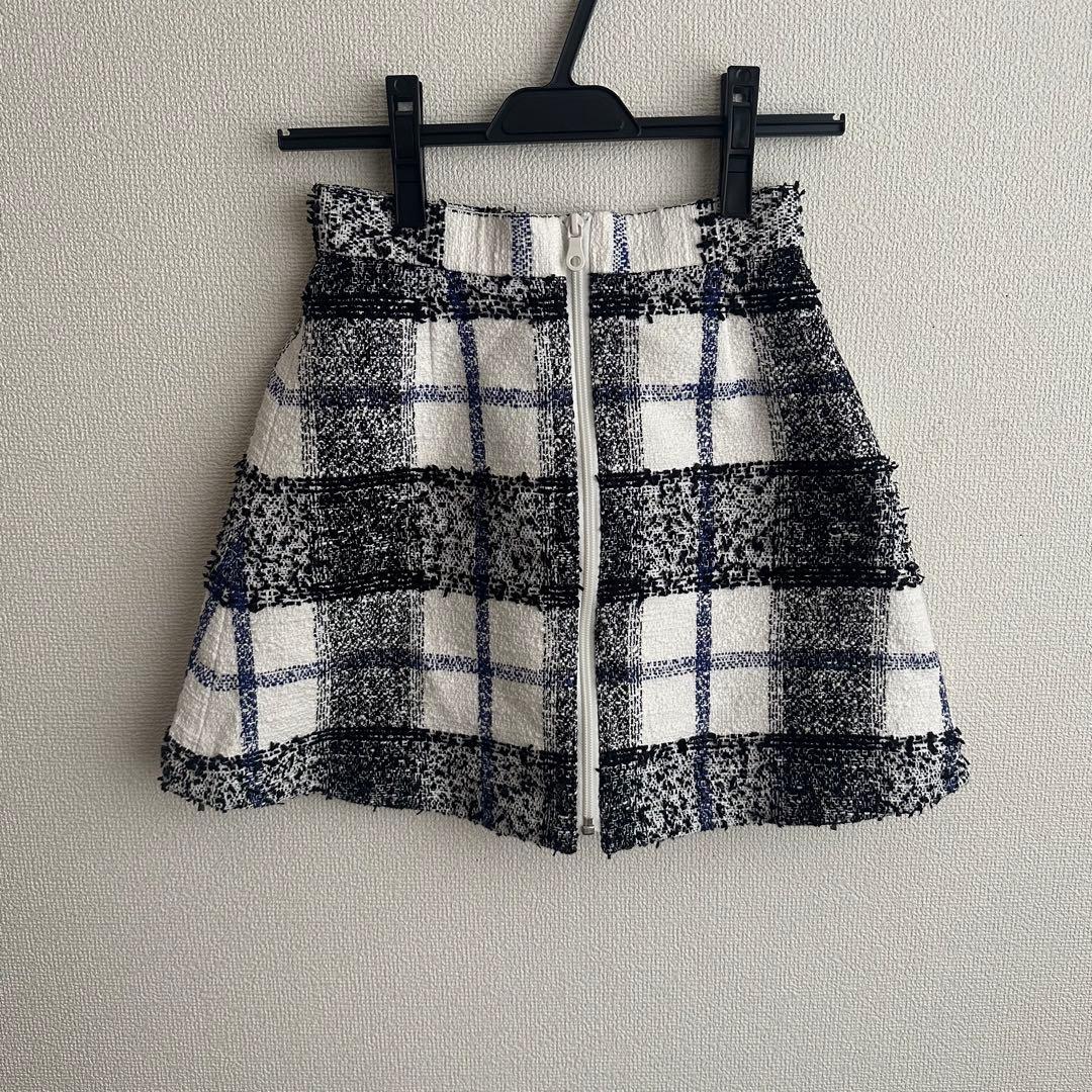 sheller シェリエ TOYZIP ツイードミニスカート
