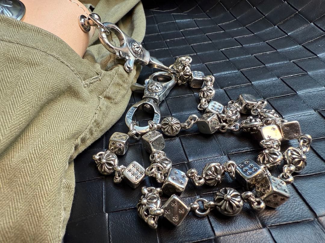 【Dice × Flower ウォレットチェーン】 重厚で存在感QBSZSZ10