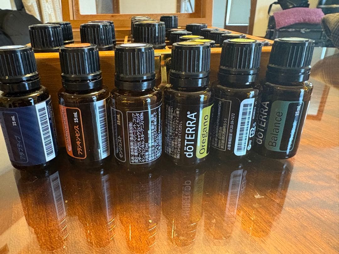 doTERRA エッセンシャルオイルセット ウッドボックス付き