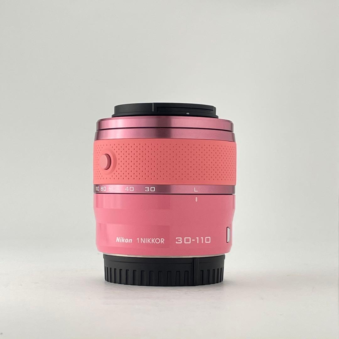【美品・返品保証】Nikon1 30-110mm F3.8-5.6 VR ピンク