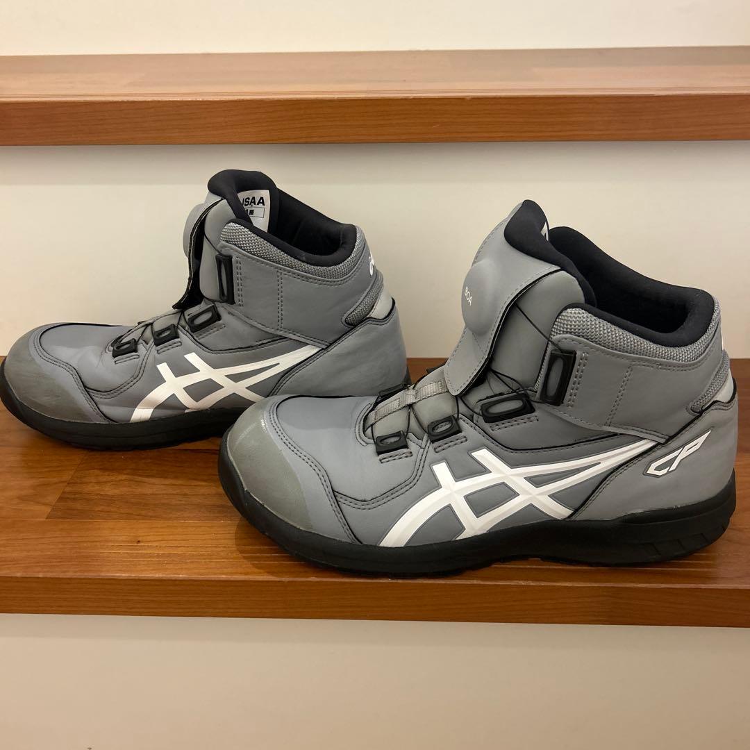 アシックス CP304 BOAシステム安全靴 グレー　ハイカット 26cm