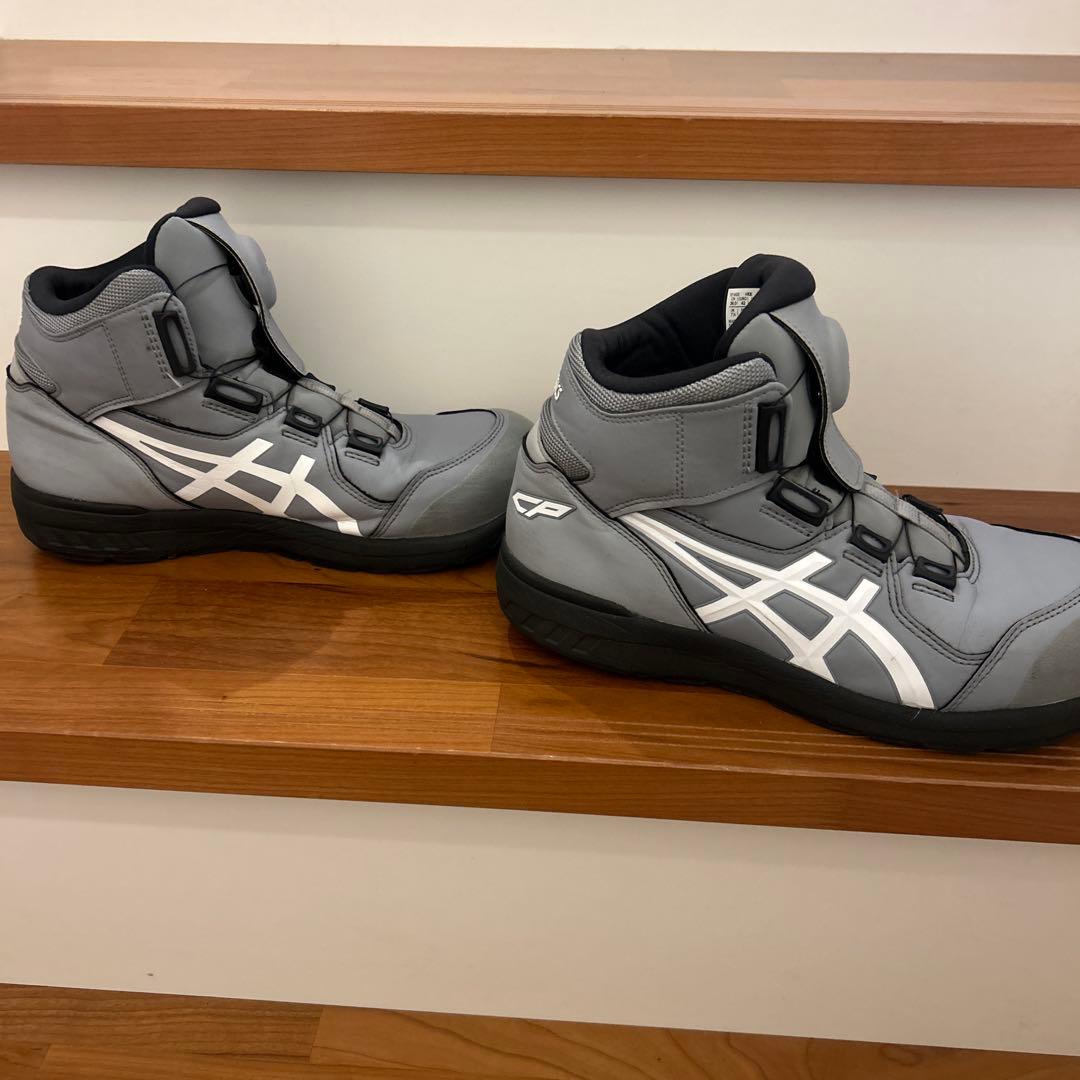アシックス CP304 BOAシステム安全靴 グレー　ハイカット 26cm