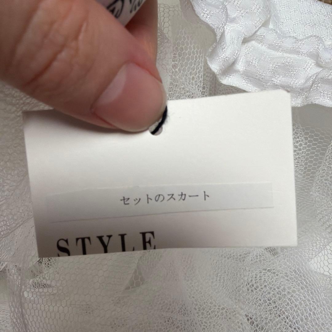 marble カメオタイ付クラシカルバッスルリボンワンピース　未使用