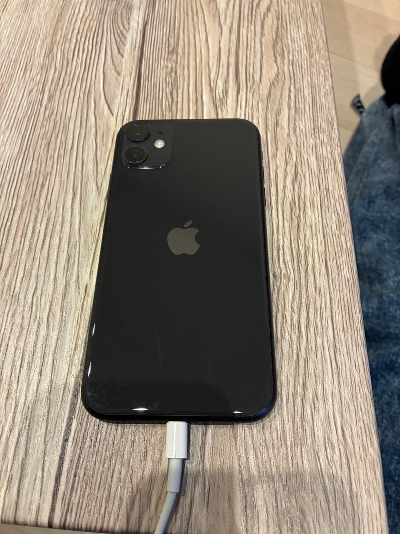 【美品】Apple iPhone 11 ブラック　本体（未使用ケーブル付）