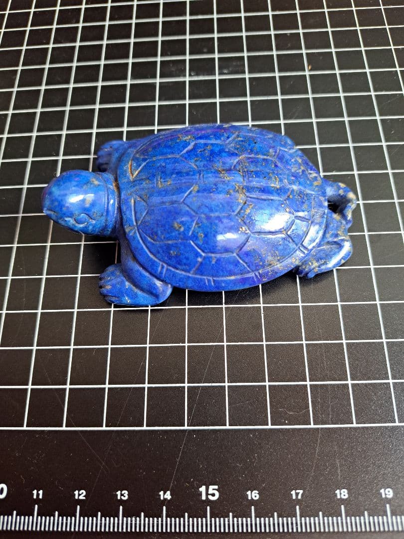 116-13　ラピスラズリ　亀　彫刻　置物
