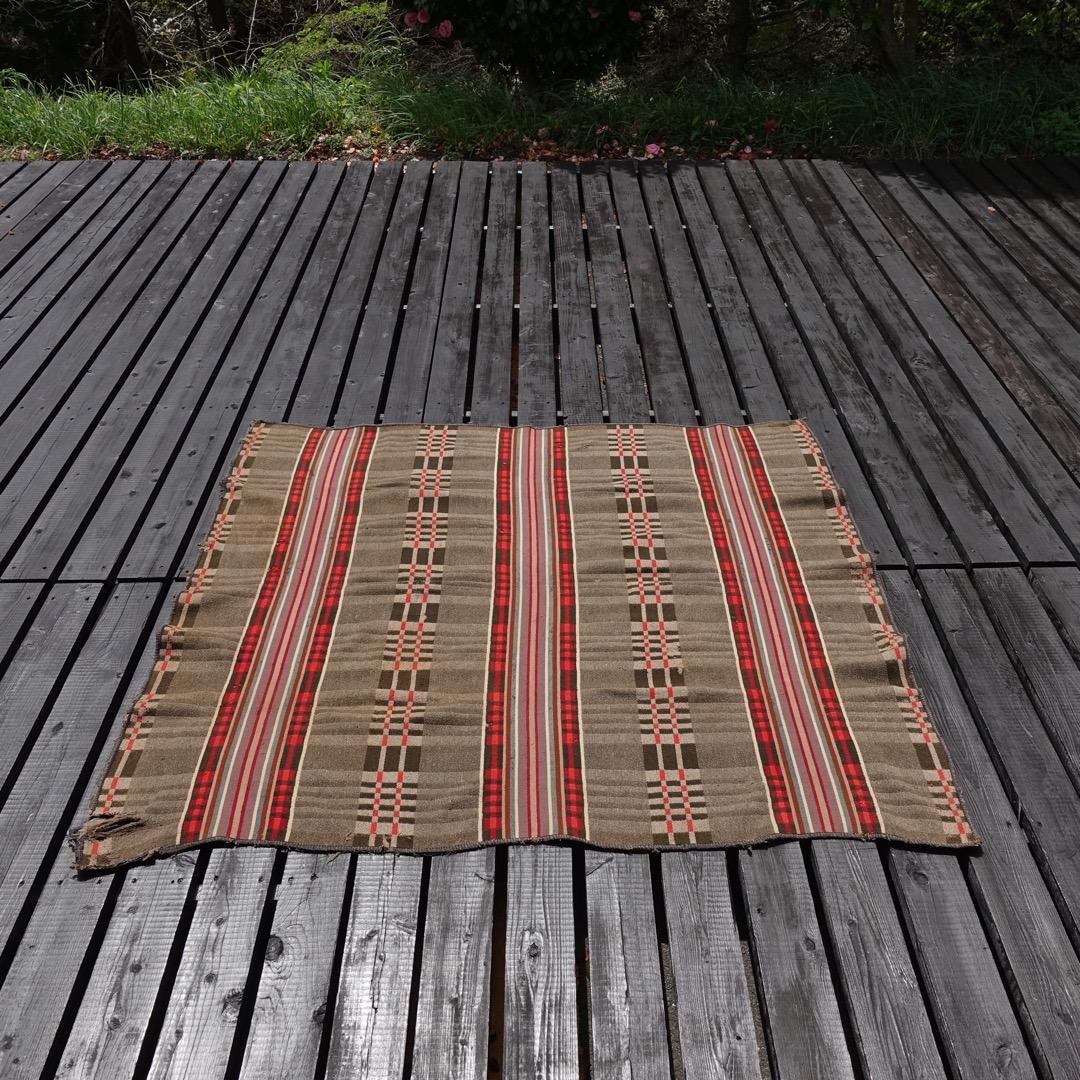 ヴィンテージ 1900s ホースブランケット ラグマット 絨毯