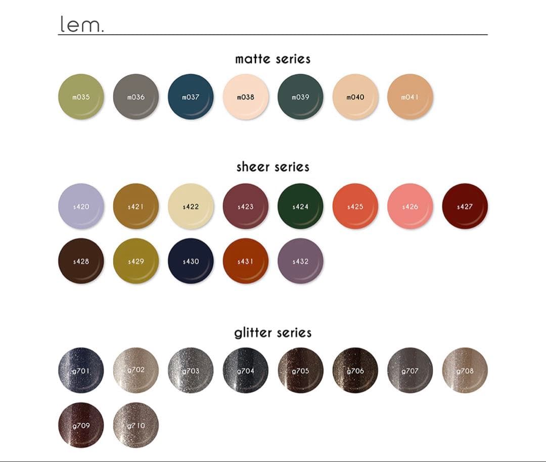 lem. by SHE. カラージェル30色セット