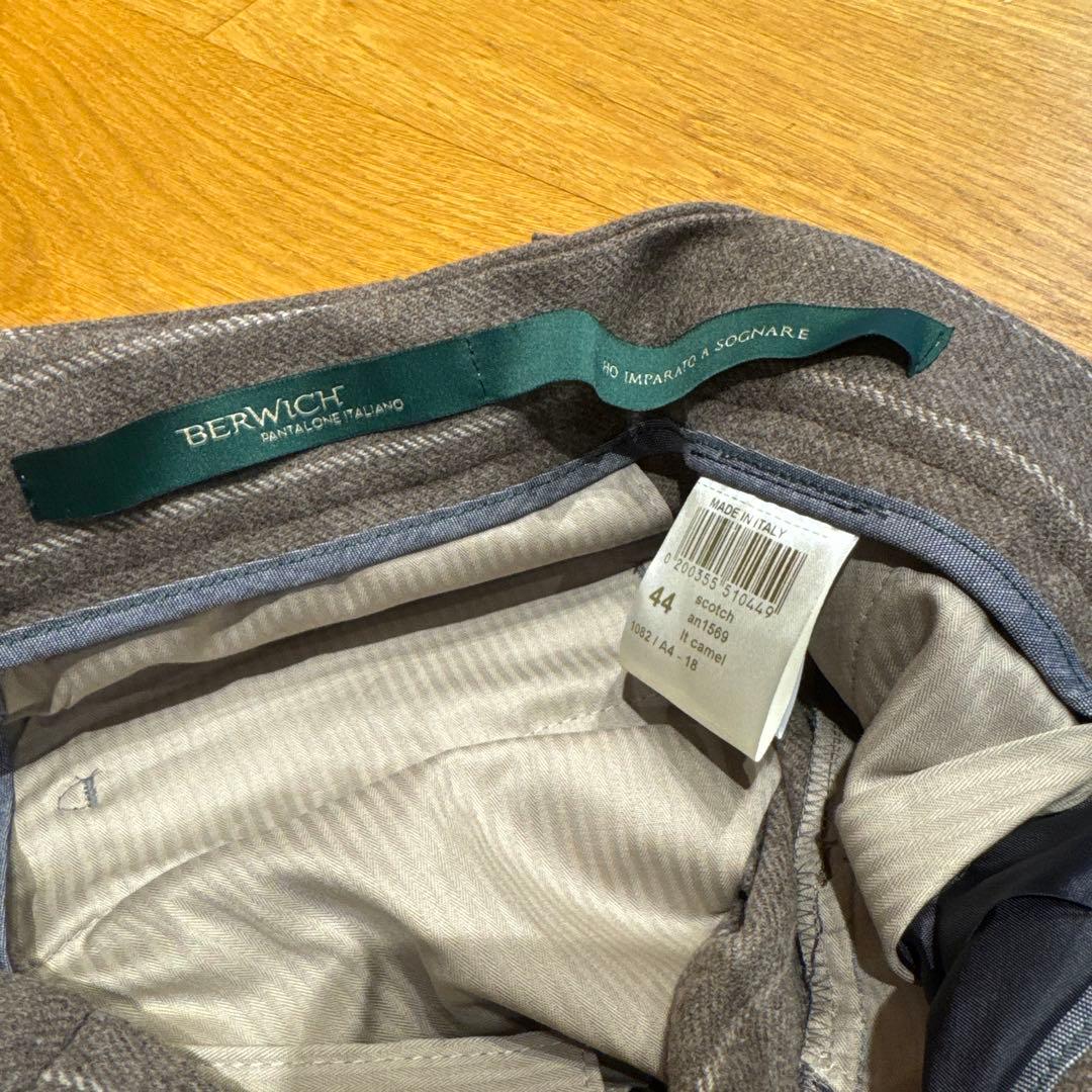 s*ぞ様 新品　BERWICH ベルウィッチ　スコッチ　チョークストライプ　ベー