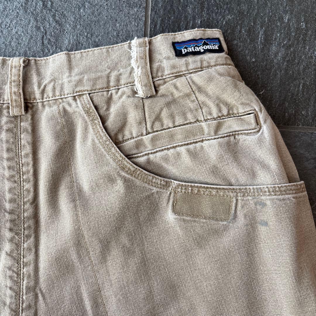 90s Patagonia ダブルニーパンツ スタンドアップ ベージュ 32