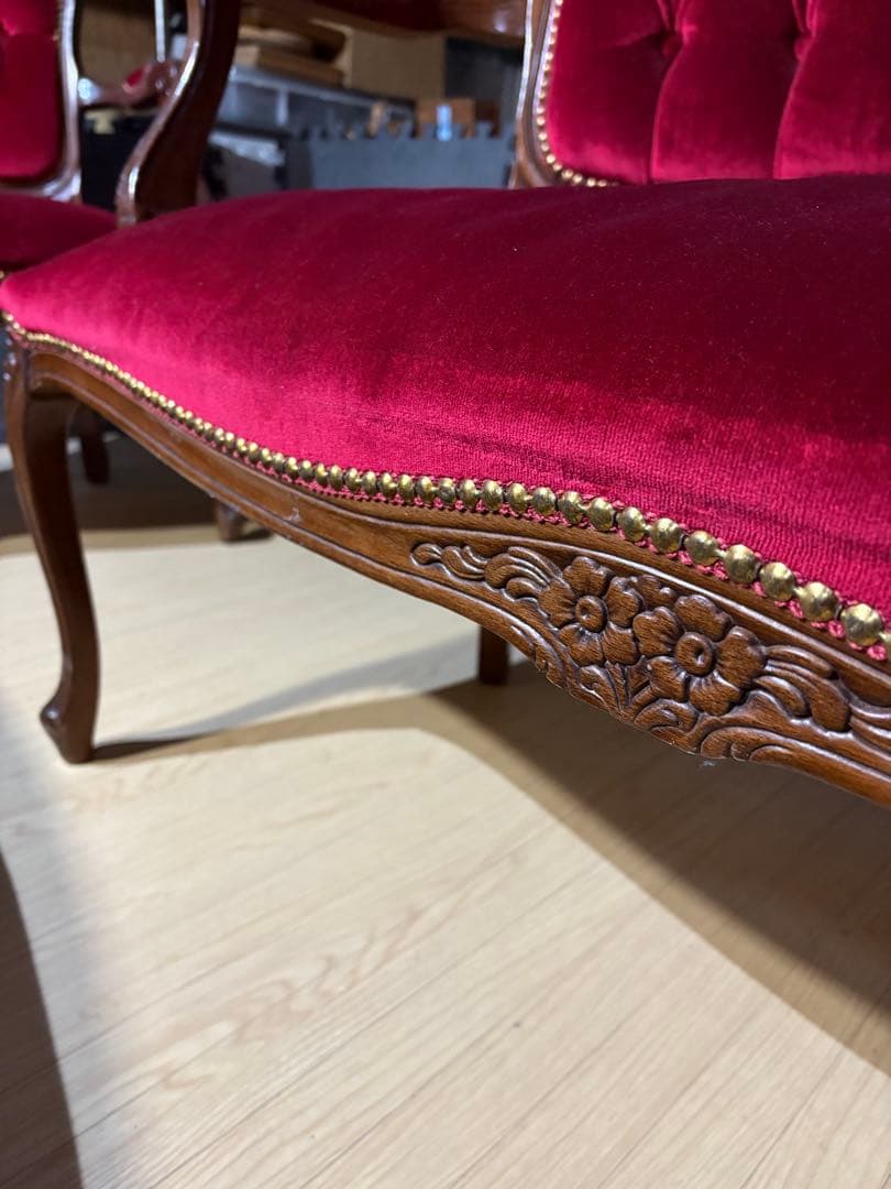 ※1/31まで限定　 イタリア製　ヴェローナクラシック　モケットソファ　2人掛け