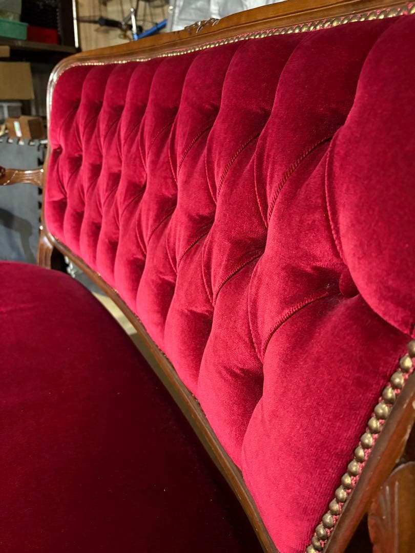 ※1/31まで限定　 イタリア製　ヴェローナクラシック　モケットソファ　2人掛け