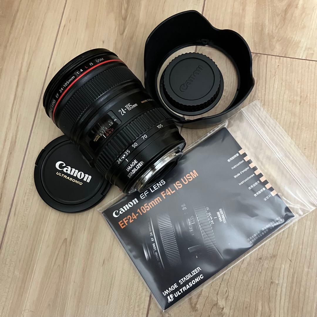 Canon EF 24-105mm f4L IS USM フード、説明付 動作品