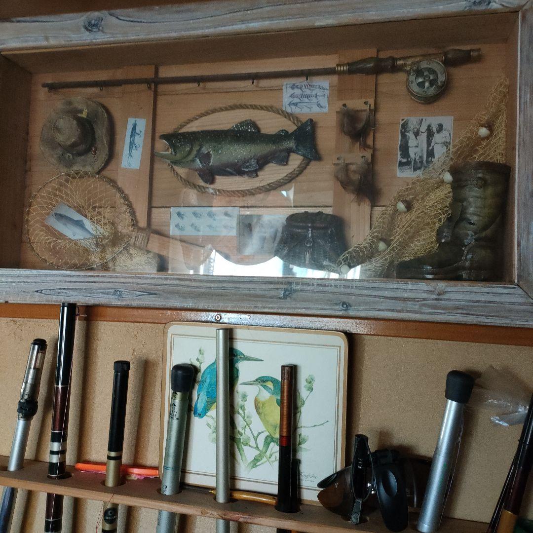 ☆インテリアフィッシング　木製額縁 オブジェ カントリー雑貨