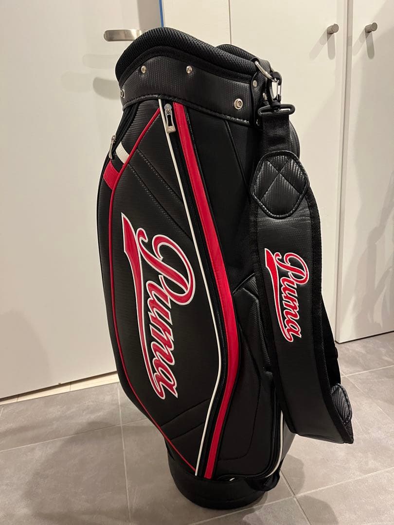 Puma キャディバッグ 黒/赤 練習場のみ使用 室内保管
