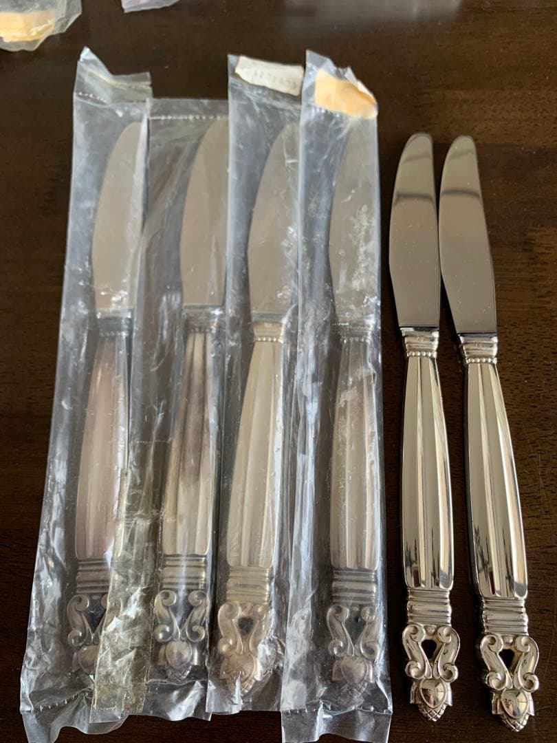 ジョージジェンセン　エーコン　ACORN廃盤ディナーナイフ　スターリングシルバー