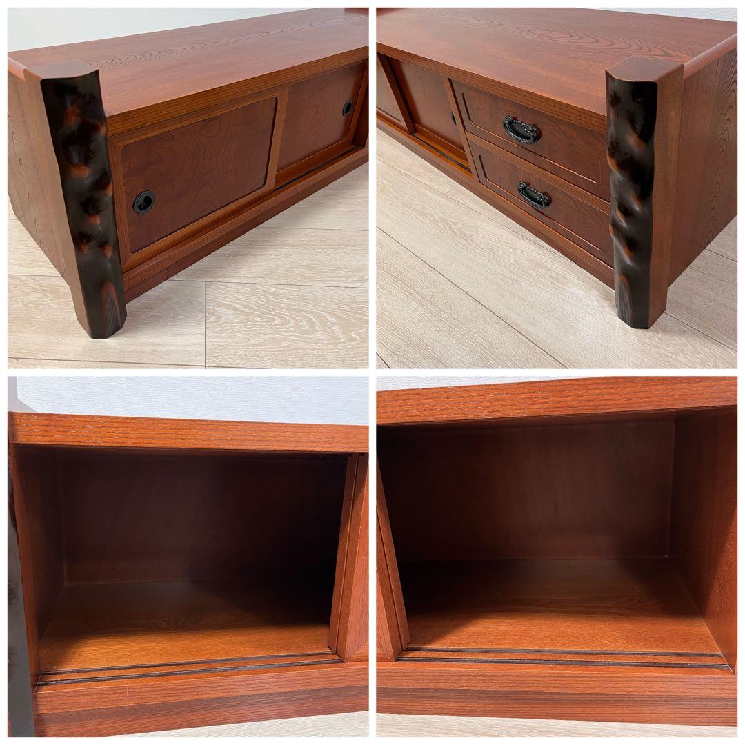 （ち05）【からくり隠し箱付き】置床 置き床 ローボード テレビ台 飾り台 花台