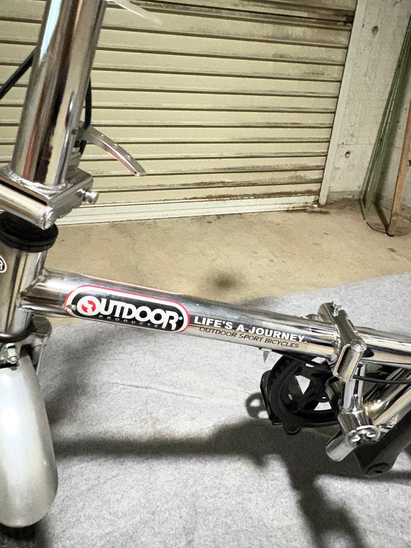 アウトドア 折りたたみ自転車 シルバー